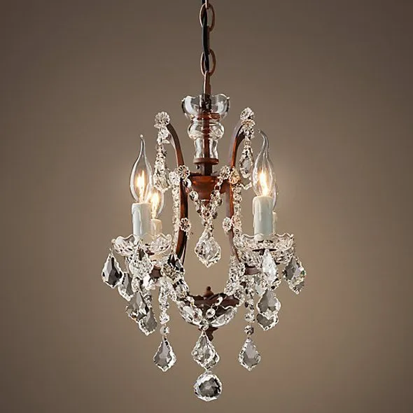 Подвесная люстра 19TH C. ROCOCO IRON &amp; CLEAR CRYSTAL 4 ImperiumLoft 106837-22 40.2223