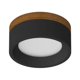 Накладной светодиодный светильник Ledron SUITABLE LARGE Wooden Black TRIAC Накладной светодиодный светильник Ledron SUITABLE LARGE Wooden Black TRIAC