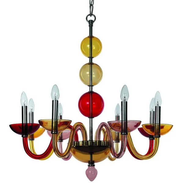 Подвесная люстра Lampadario Murano Matisse VIII ImperiumLoft 75697-22 40.961.GL.TR.LSL