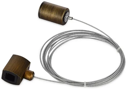 Токопроводящий прямой соединитель на тросе для оснований Donolux Connector 180 Suspension BBr DL20224 Code 1.2 Токопроводящий прямой соединитель на тросе для оснований Donolux Connector 180 Suspension BBr DL20224 Code 1.2