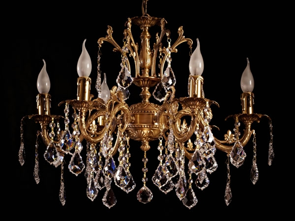 Подвесная люстра Ambiente 2118/6 AB Leaf crystal Подвесная люстра Ambiente 2118/6 AB Leaf crystal