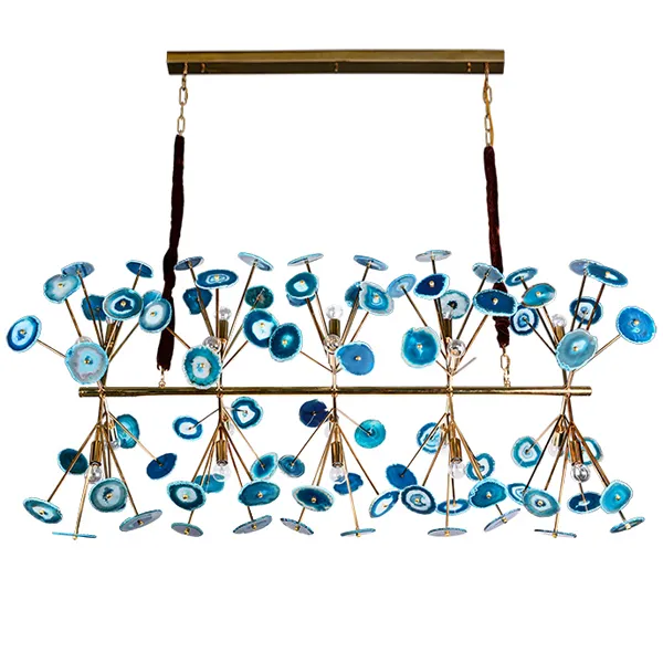 Подвесная люстра Agate Burst Chandelier Blue Line ImperiumLoft 75747-22 40.1885