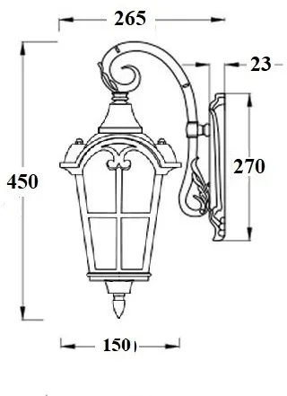Настенный фонарь уличный Oasis Light 86102 Gb PORTO Настенный фонарь уличный Oasis Light 86102 Gb PORTO