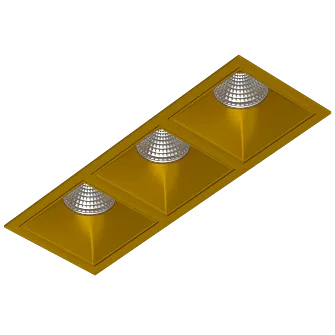 Встраиваемый светодиодный светильник Ledron RISE KIT 3 LED 3000K Gold