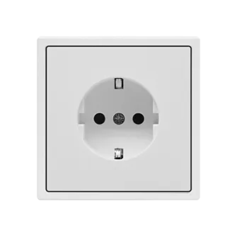 Розетка одинарная с заземлением с защитными шторками LeDron EU Socket White Розетка одинарная с заземлением с защитными шторками LeDron EU Socket White