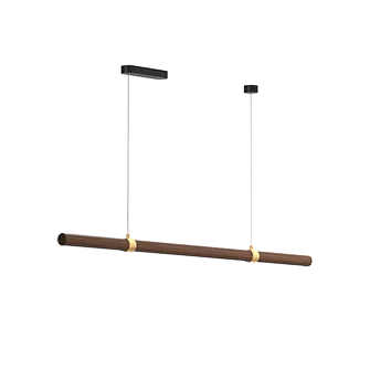 Деревянный подвесной (накладной) светодиодный светильник Ledron MYCP-ZH-Darkwalnut L1200 MOON