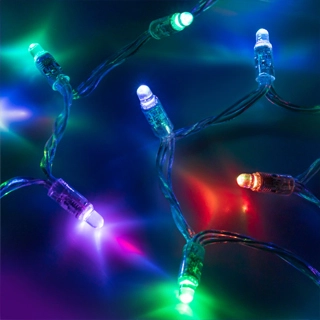 Уличная светодиодная гирлянда Ardecoled 031747 нить 230V разноцветная ARD-String-Classic-10000-Black-95Led-Milk-Live RGBW-DMX