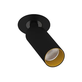 Встраиваемый поворотный светодиодный светильник Ledron SAGITONY R BASIC S40 Black-Gold Встраиваемый поворотный светодиодный светильник Ledron SAGITONY R BASIC S40 Black-Gold