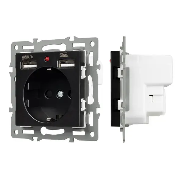 Механизм розетки с USB зарядкой Arlight 043734 Механизм розетки с USB зарядкой Arlight 043734