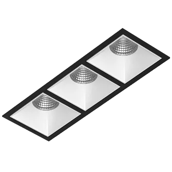 Встраиваемый светодиодный светильник Ledron RISE KIT 3 LED 4000K Black-White