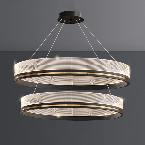 Подвесная люстра DILEMMA D60+80 Black ImperiumLoft 219826-23 dilemma01