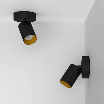 Накладной поворотный светодиодный светильник Ledron SAGITONY R1 S60 Dim Black-Gold Накладной поворотный светодиодный светильник Ledron SAGITONY R1 S60 Dim Black-Gold