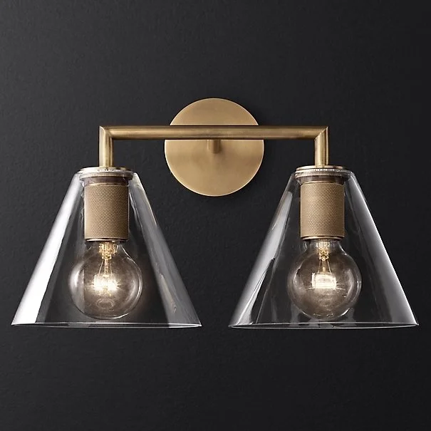 Бра Rh Utilitaire Funnel Shade Double Sconce Brass 123267-22 ImperiumLoft Бра Rh Utilitaire Funnel Shade Double Sconce Brass 123267-22 ImperiumLoft