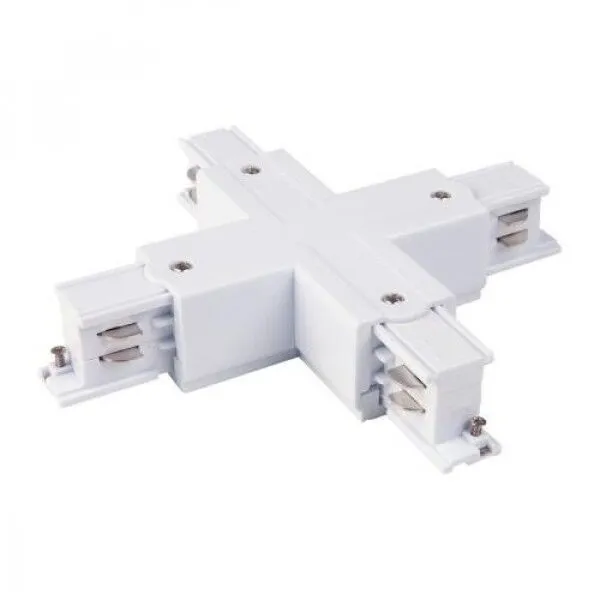 Коннектор X-образный для трехфазного шинопровода Elektrostandard 85117/00 (белый) a060091 Коннектор X-образный для трехфазного шинопровода Elektrostandard 85117/00 (белый) a060091