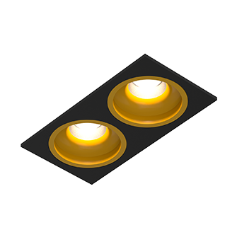 Встраиваемый светодиодный светильник Ledron LEVEL SQ2 TRIAC Black-Gold Встраиваемый светодиодный светильник Ledron LEVEL SQ2 TRIAC Black-Gold