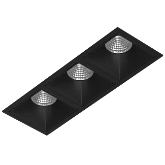 Встраиваемый светодиодный светильник Ledron RISE KIT 3 LED 4000K Black