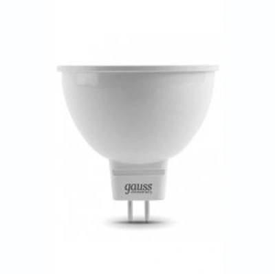 Лампа Gauss 13537 GU5.3 7W 6500K полусфера матовая Elementary MR16 Лампа Gauss 13537 GU5.3 7W 6500K полусфера матовая Elementary MR16