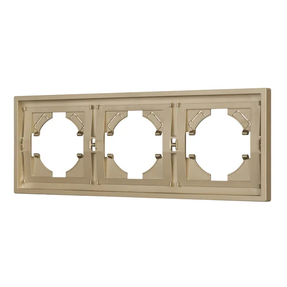 Рамка пластиковая FRM-TENDO-SFPL-3-GD (Матовый песочный) Arlight 054651