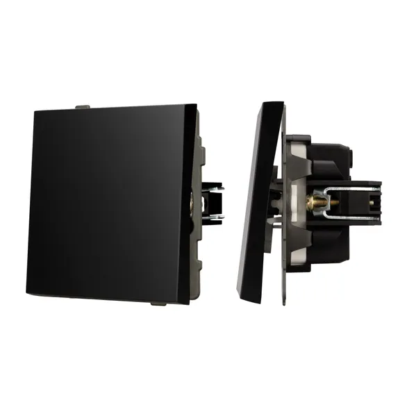 Механизм выключателя одноклавишный непроходной SWT-TENDO-MK01-PL-BK (230V, 10A) Arlight 054035