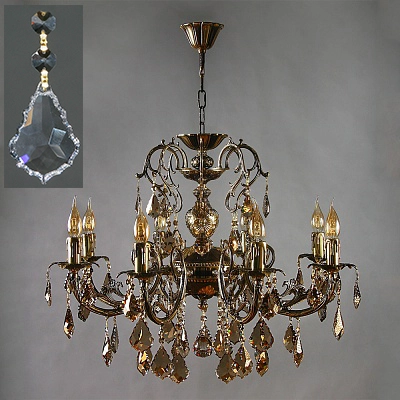 Подвесная люстра Ambiente 8888/8 PB Leaf crystal Подвесная люстра Ambiente 8888/8 PB Leaf crystal