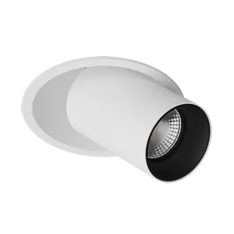 Встраиваемый поворотный светильник под сменную лампу Ledron MJ-1130 White-Black
