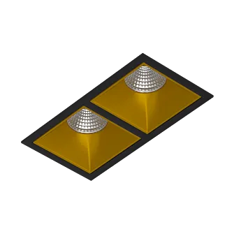 Встраиваемый светодиодный светильник Ledron RISE KIT 2 LED 3000K Black-Gold