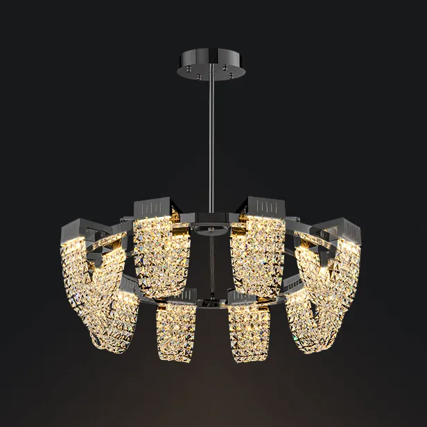 Люстра на штанге ALVARIN D80 Black ImperiumLoft 231859-23 alvarin01