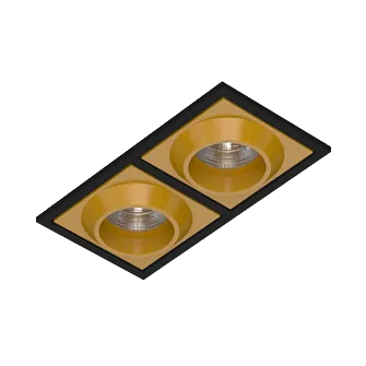 Встраиваемый светодиодный светильник Ledron GIZA SQ2 Black-Gold Встраиваемый светодиодный светильник Ledron GIZA SQ2 Black-Gold