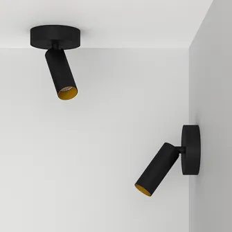 Накладной поворотный светодиодный светильник Ledron SAGITONY R1 S40 Dim Black-Gold Накладной поворотный светодиодный светильник Ledron SAGITONY R1 S40 Dim Black-Gold