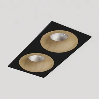 Встраиваемый светодиодный светильник Ledron LOFT SQ2 Black Wooden TRIAC 4000K Встраиваемый светодиодный светильник Ledron LOFT SQ2 Black Wooden TRIAC 4000K