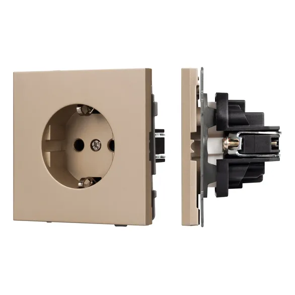 Механизм электрической розетки SCT-TENDO-MEU1-PL-GD (230V, 16A) (Arlight, Песочный) 054081