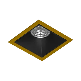 Встраиваемый светодиодный светильник Ledron RISE KIT 1 LED 4000K Gold-Black