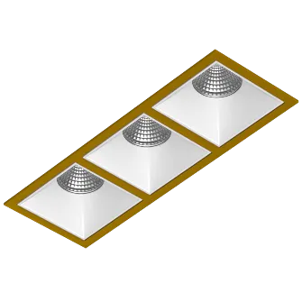 Встраиваемый светодиодный светильник Ledron RISE KIT 3 LED 4000K Gold-White