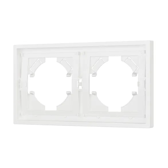 Рамка пластиковая FRM-TENDO-SFPL-2-WH (Матовый белый) Arlight 054649