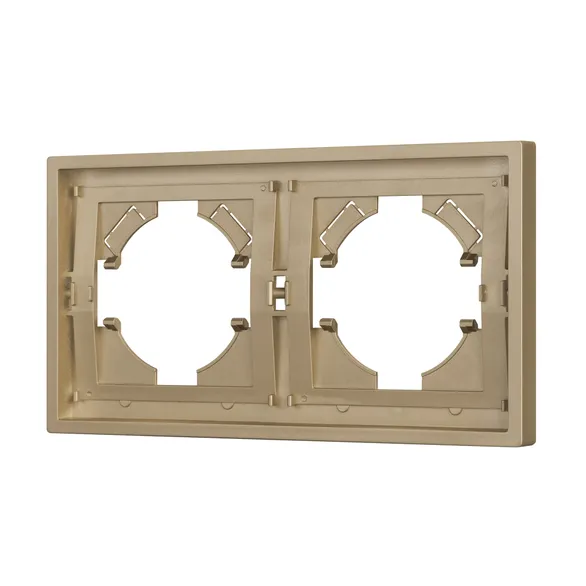 Рамка пластиковая FRM-TENDO-SFPL-2-GD (Матовый песочный) Arlight 054647