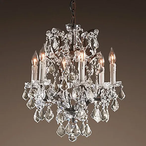 Подвесная люстра 19TH C. ROCOCO IRON &amp; CLEAR CRYSTAL 6 ImperiumLoft 107195-22 40.2222