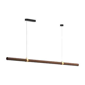 Деревянный подвесной (накладной) светодиодный светильник Ledron MYCP-ZH-Darkwalnut L1500 MOON