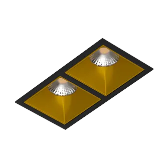Встраиваемый светильник под сменную лампу Ledron RISE KIT2 Black-Gold Встраиваемый светильник под сменную лампу Ledron RISE KIT2 Black-Gold