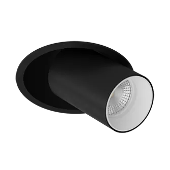 Встраиваемый поворотный светильник под сменную лампу Ledron MJ-1130 Black-White