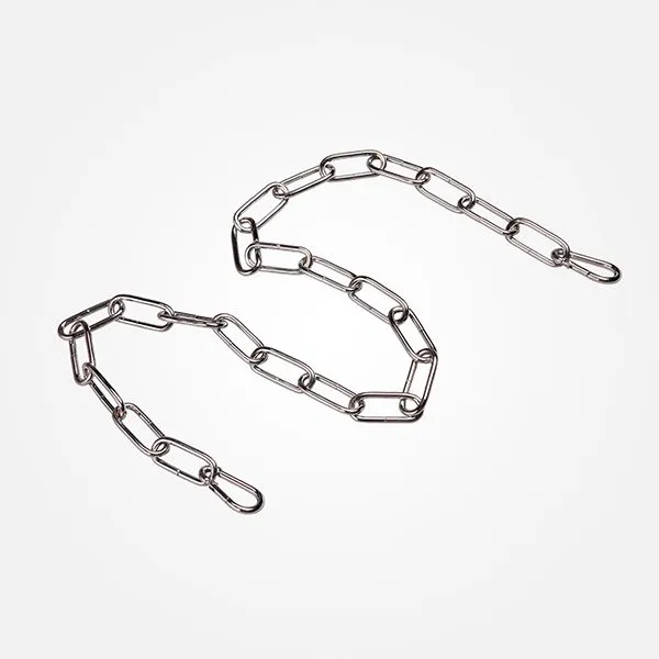 Цепь Eurosvet 10300 длиной 1 метр с 2 карабинами хром, арт. 73023 00000073023