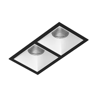 Встраиваемый светодиодный светильник Ledron RISE KIT 2 LED 4000K Black-White