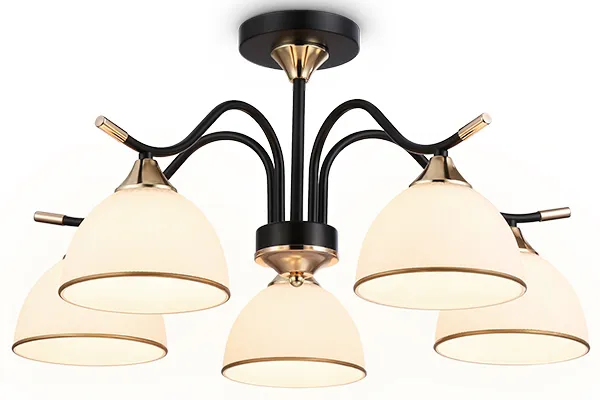 Подвесной светильник BK/FGD черный/золото E27/5 max 60W D580*300 Ambrella light TR3162/5