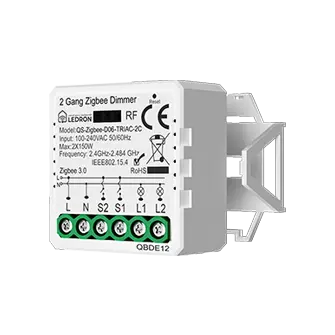 Диммер двухканальный LeDron QS-Zigbee-D06-TRIAC-2C Диммер двухканальный LeDron QS-Zigbee-D06-TRIAC-2C