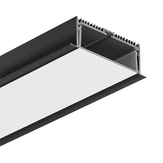 Встраиваемый профиль с накладным фланцем 2,5м Ledron 13003+RMP-16 Black