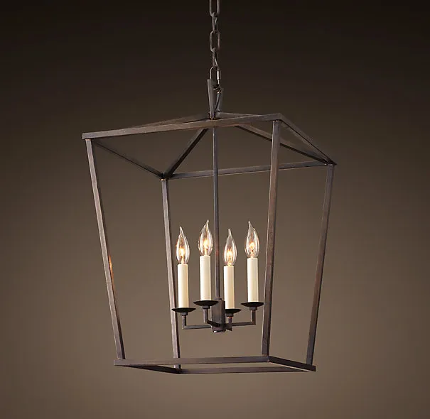 Люстра 19th C. English Openwork Square Pendant Black ImperiumLoft 75293-22 40.388