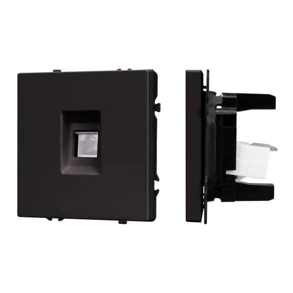 Механизм компьютерной розетки SCT-NOBE-MPC1-SFPL-BK (RJ-45, CAT6) Arlight 054305