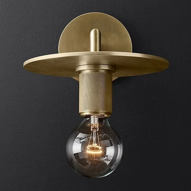 Бра Rh Utilitaire Knurled Disk Shade Sconce Brass 123282-22 ImperiumLoft Бра Rh Utilitaire Knurled Disk Shade Sconce Brass 123282-22 ImperiumLoft