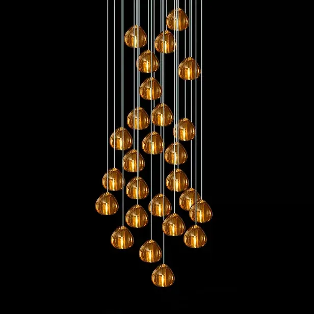 Подвесной светильник METEORA B COMBO D60 Amber ImperiumLoft 228530-23 meteora-b-combo01