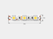 Светодиодная лента 60 LED/м, 14,4 Вт/м, 12В , IP20, Цвет: Красный SWG SWG560-12-14.4-R-M 