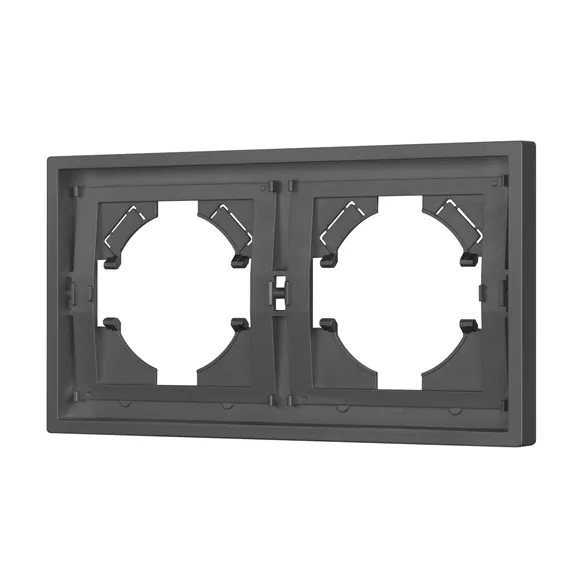 Рамка пластиковая FRM-TENDO-SFPL-2-GR (Матовый графитовый) Arlight 054648